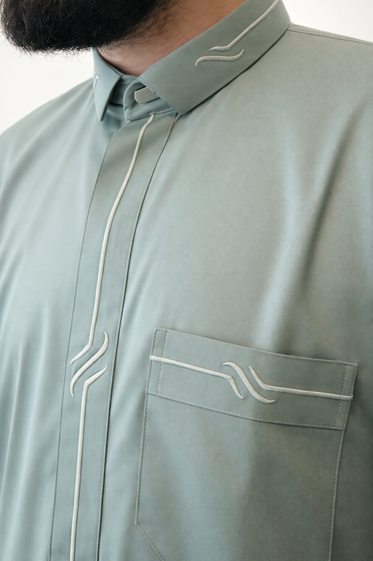 Saudi embroidery shirt collar