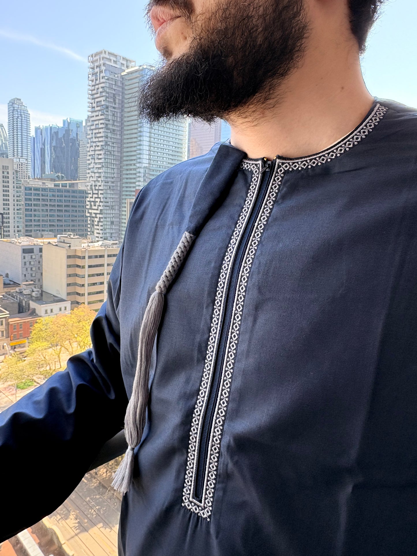 Omani Thobe Classic Navy