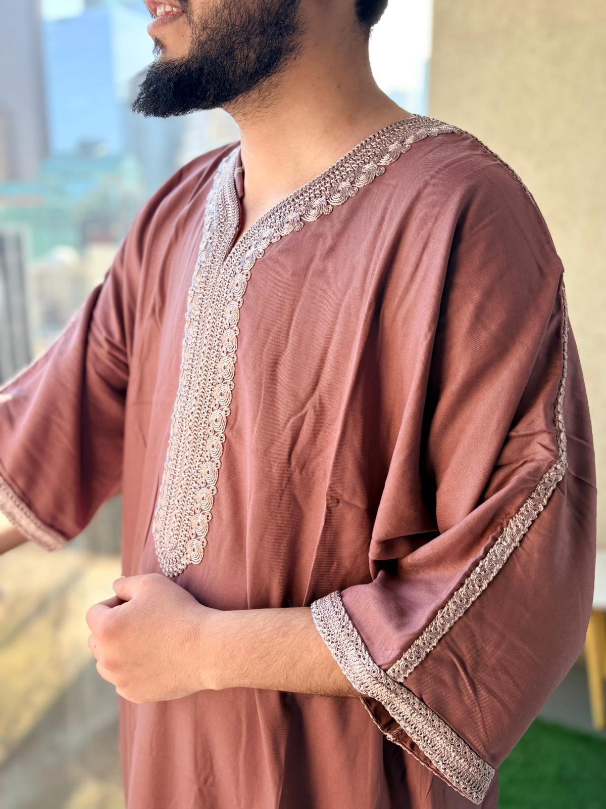 Moroccan Thobe Dusty Rose