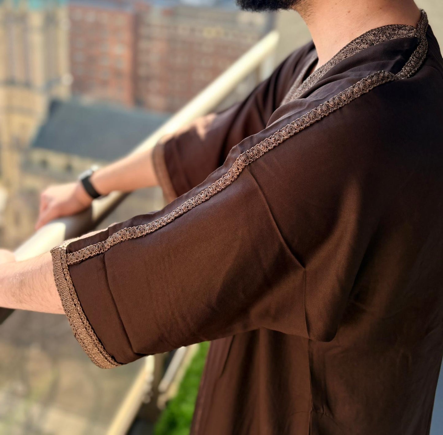 Moroccan Thobe Seal Brown