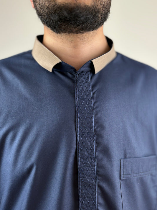 Saudi shirt collar embroidery ￼