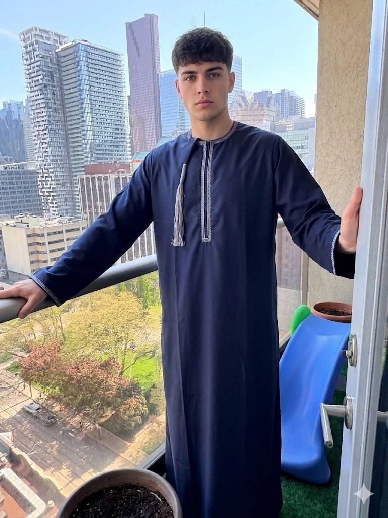 Omani Thobe Classic Navy