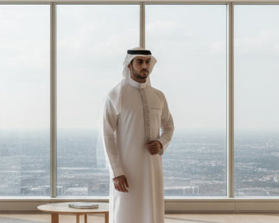 Saudi with embroidery thobe