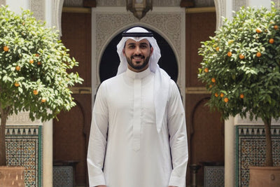 Saudi plain with shirt collar thobe